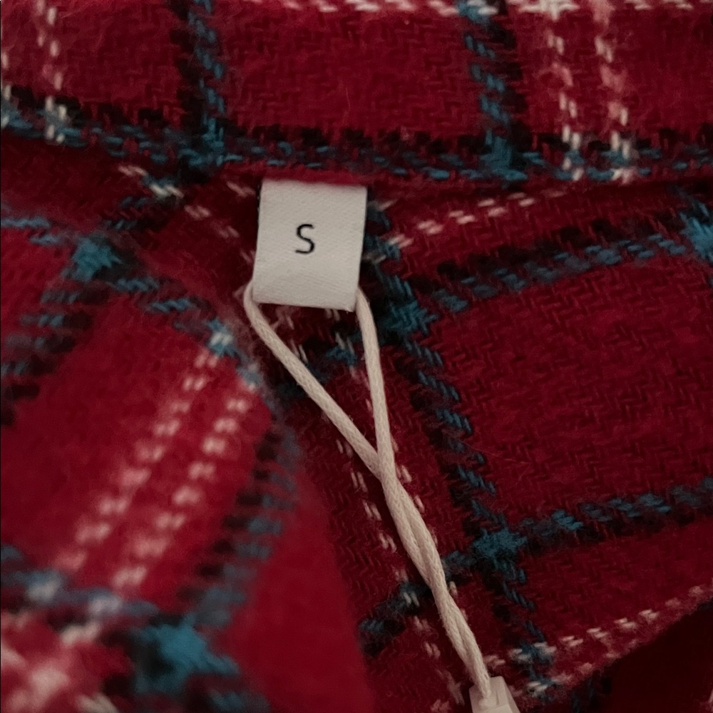 Ovadia & Sons, Red Plaid Men's Flannel Shirt Jacket, Small, R19502, Retail $260 - Picture 8 of 9
